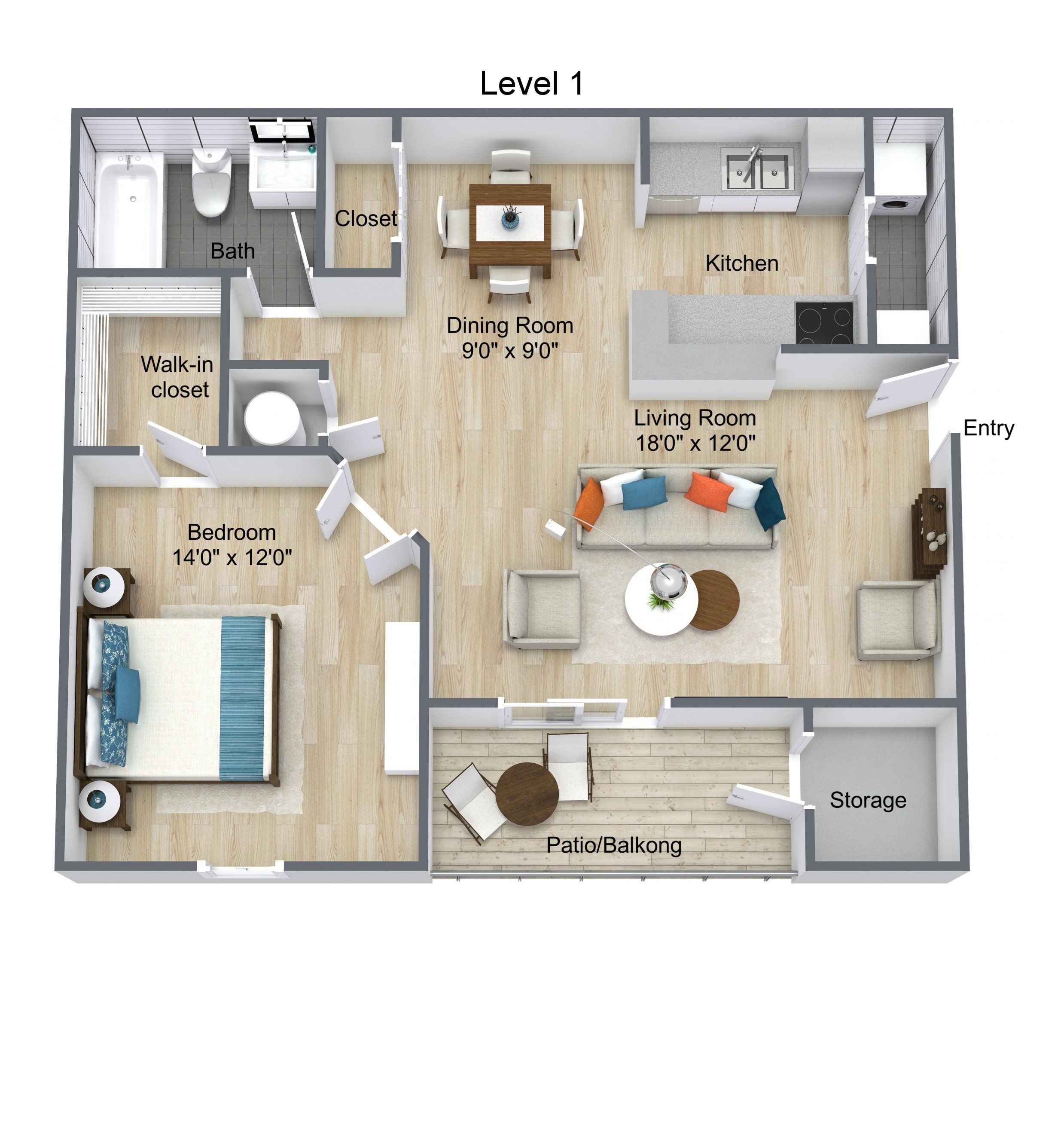 The Rose Floor Plan 1